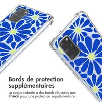 imoshion Coque Design avec cordon Samsung Galaxy S20 Plus - Cobalt Blue Flowers Connect