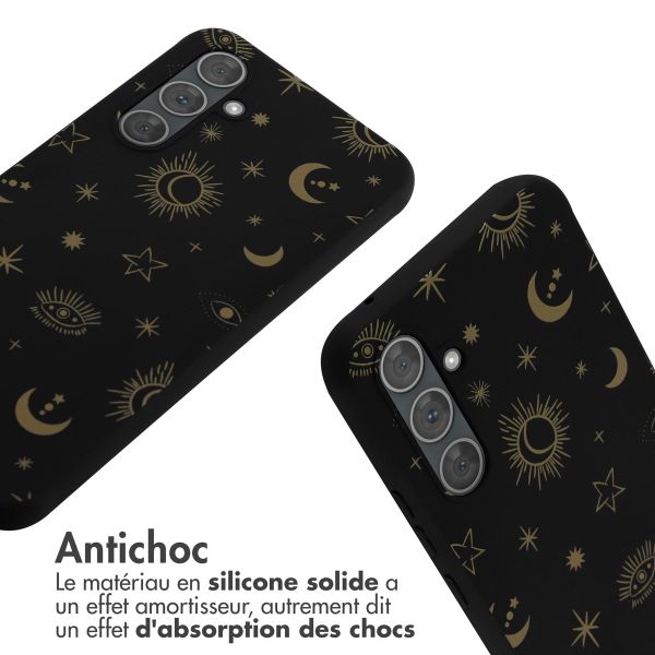 imoshion Coque design en silicone avec cordon Samsung Galaxy A54 (5G) - Sky Black