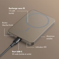 Selencia Powerbank Vivid 5 000 mAh - MagSafe et Qi2 - Desert Gold / Country Moo'd