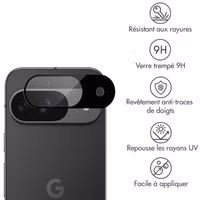 imoshion Protection Caméra en verre trempé 2 Pack Google Pixel 9 - Noir