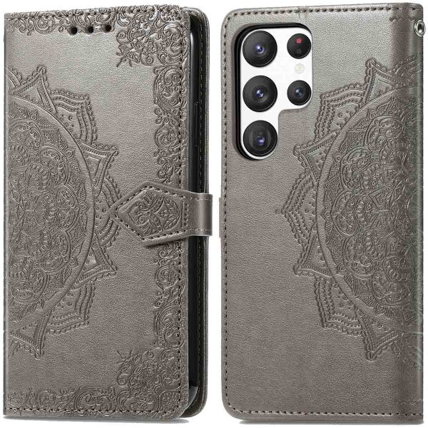 imoshion Etui de téléphone portefeuille Mandala Samsung Galaxy S23 Ultra - Gris