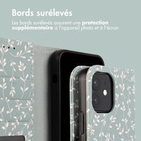 imoshion Étui de téléphone portefeuille Design Apple iPhone 11 - Smoke Green Flowers