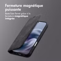 imoshion Étui de téléphone portefeuille Slim Motorola Moto G86 Power - Noir