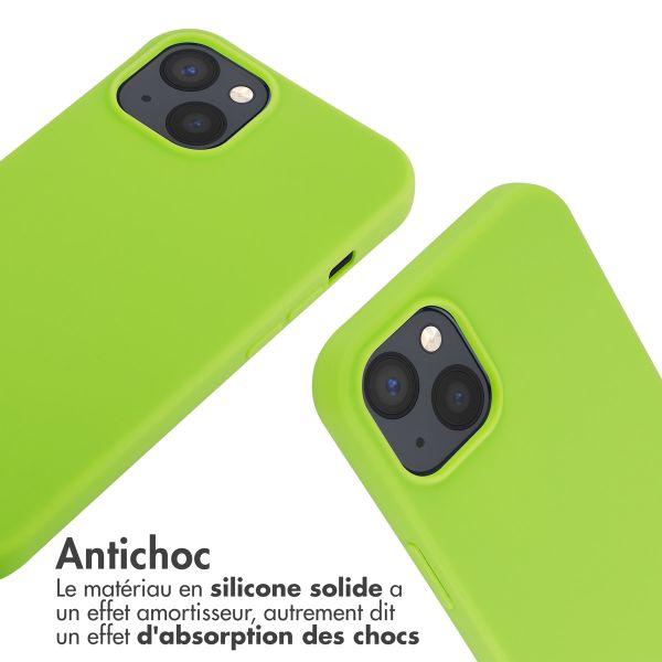 imoshion Coque en silicone avec cordon Apple iPhone 13 - Fluor Groen