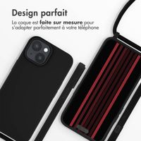 imoshion Coque en silicone avec cordon Apple iPhone 15 - Noir