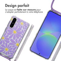 imoshion Coque Design avec cordon Samsung Galaxy A26 - Tropical Violet Flowers Connect
