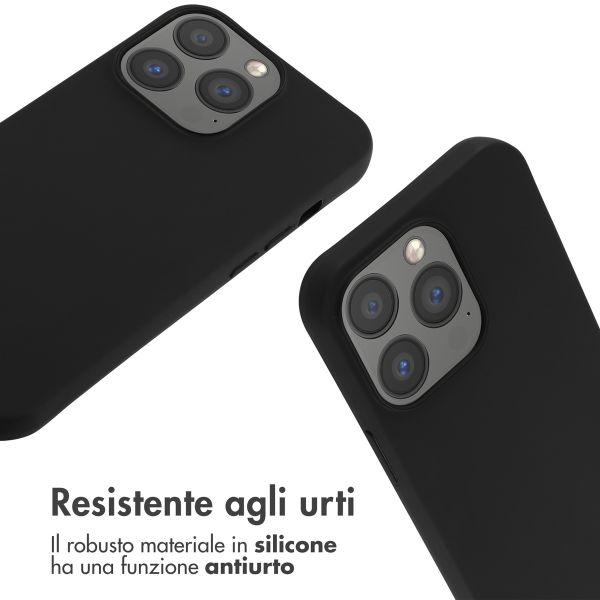 imoshion Coque en silicone avec cordon Apple iPhone 13 Pro - Noir