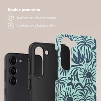 Selencia Coque arrière Vivid Samsung Galaxy S23 - Tropical Vibes Light Blue