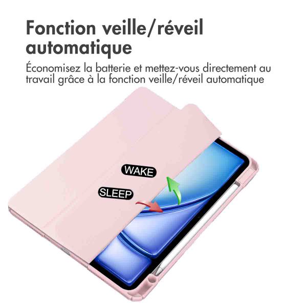 imoshion Coque tablette rigide Trifold iPad Air 13 pouces (2024) M2 - Rose