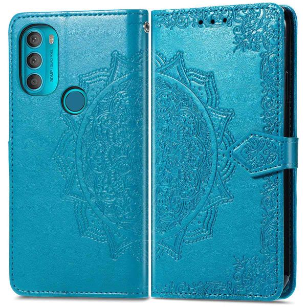 imoshion Etui de téléphone portefeuille Mandala Motorola Moto G71 - Turquoise