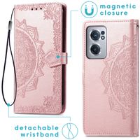 imoshion Etui de téléphone portefeuille Mandala OnePlus Nord CE 2 5G - Rose Dorée