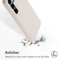 Accezz Coque Liquid Silicone avec MagSafe Samsung Galaxy S24 - Stone
