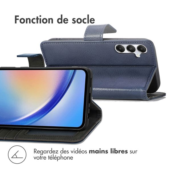 imoshion Étui de téléphone portefeuille Luxe Samsung Galaxy A35 - Bleu foncé