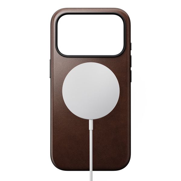 Nomad Coque Modern Horween Leather Apple iPhone 17 Pro - Rustic Brown