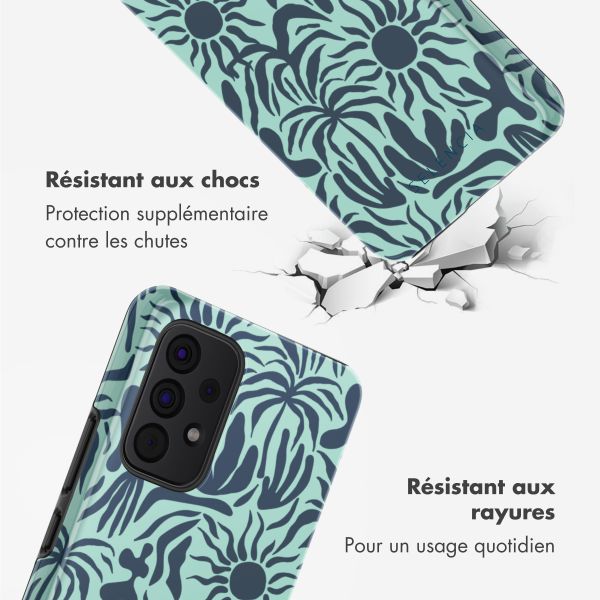 Selencia Coque arrière Vivid Samsung Galaxy A53 - Tropical Vibes Light Blue