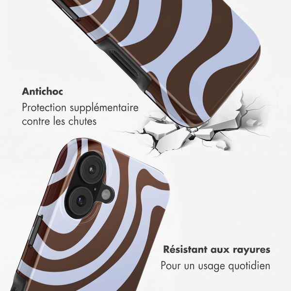 Selencia Coque arrière Vivid avec MagSafe Apple iPhone 16 - Dream Swirl Chocolate