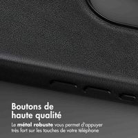 Accezz Coque arrière en cuir avec MagSafe Apple iPhone 16 Pro Max - Onyx Black