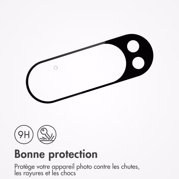 imoshion Protection Caméra en verre trempé 2 Pack Google Pixel 9 - Noir