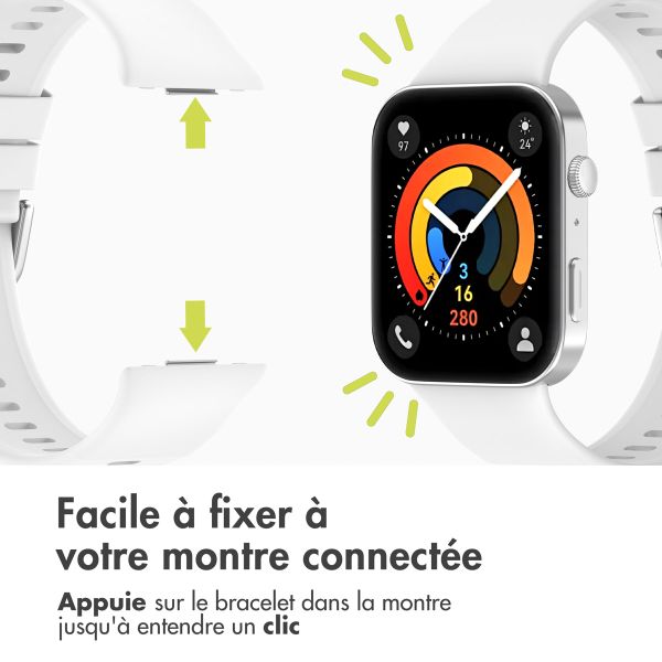 imoshion Bracelet en silicone pour Huawei Watch Fit 3 - Blanc