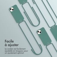 imoshion Coque de couleur avec cordon amovible iPhone 14 - Vert foncé