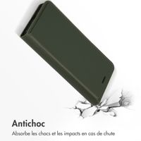 Accezz Étui de téléphone Slim Folio en cuir de qualité supérieure iPhone SE (2022 / 2020) / 8 / 7 / 6(s) - Vert