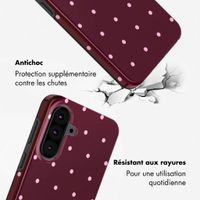Selencia Coque arrière Vivid Samsung Galaxy A37 (5G) - Happy Dots Burgundy