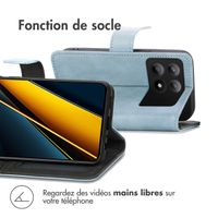 imoshion Étui de téléphone portefeuille Xiaomi Poco X6 Pro - Bleu clair