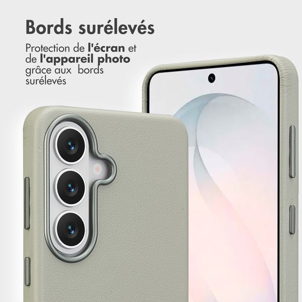 Accezz Étui de télephone portefeuille en cuir 2-en-1 avec MagSafe Samsung Galaxy S26 - Light Grey