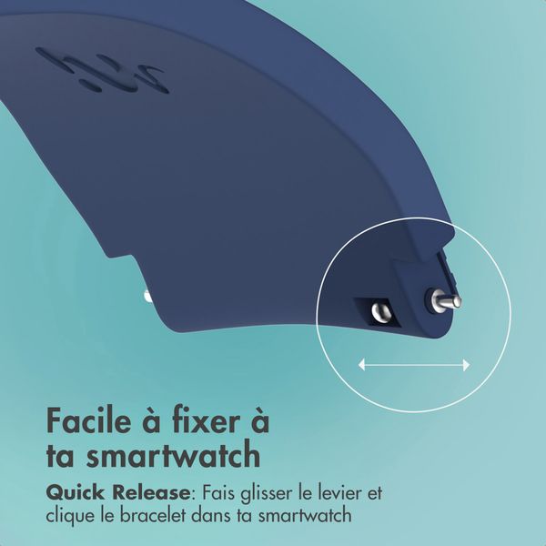 imoshion Bracelet en silicone souple - Connexion universelle 20 mm - Bleu foncé