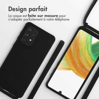 imoshion ﻿Coque en silicone avec cordon Samsung Galaxy A33 - Noir