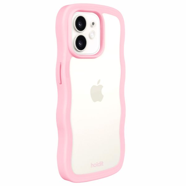Holdit Coque Wavy Apple iPhone 12 (Pro) - Transparent / Pink