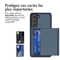 imoshion Coque arrière avec porte-cartes Samsung Galaxy S21 FE - Bleu foncé