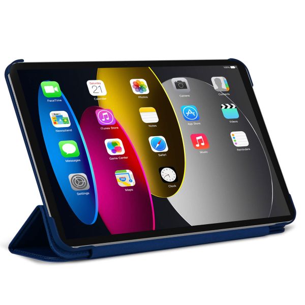 Decoded Textured Sillicon Slim Cover Apple iPad 11 (2025) 11 pouces A16 / iPad 10 (2022) 10.9 pouces - Navy Peony