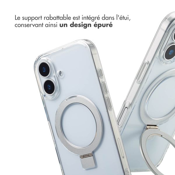 Accezz Coque Ring Stand avec MagSafe Apple iPhone 17 - Transparent
