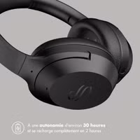Selencia Casque sans fil Urban Play - Réduction active du bruit - Avec étui de rangement - Midnight Black