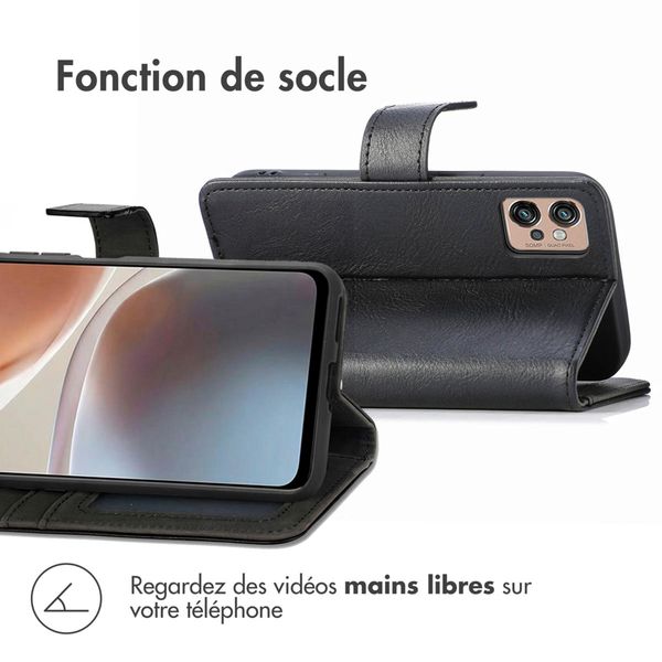 imoshion Étui de télephone portefeuille de luxe Motorola Moto G32 - Noir