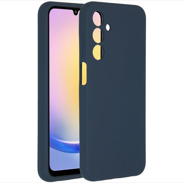 Accezz Coque Liquid Silicone Samsung Galaxy A25 (5G) - Bleu foncé