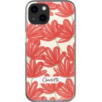 Coque personnalisée avec des fleurs Apple iPhone 13 - Transparent