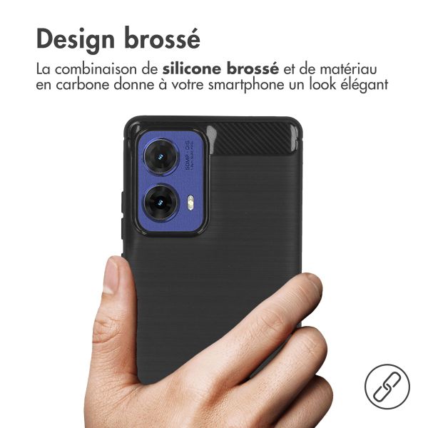 imoshion Coque Brushed Motorola Moto G85 - Noir