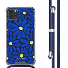 imoshion Coque Design avec cordon Apple iPhone 11 Pro - Cobalt Blue Flowers Connect