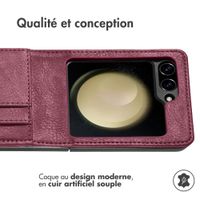 imoshion Étui de télephone portefeuille Luxe Samsung Galaxy Z Flip 6 - Bordeaux
