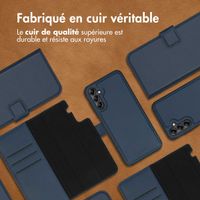 Accezz Premium Leather 2 in 1 Wallet Bookcase Samsung Galaxy A14 (5G/4G) - Bleu foncé