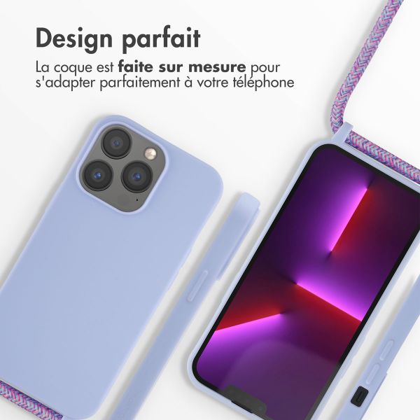 imoshion ﻿Coque en silicone avec cordon iPhone 13 Pro - Violet