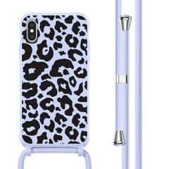 imoshion Coque design en silicone avec cordon Apple iPhone X / Xs - Animal Lila