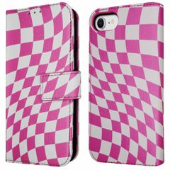 imoshion Étui de télephone portefeuille Design Apple iPhone SE (2022 / 2020) / 8 / 7 / 6(s) - Retro Pink