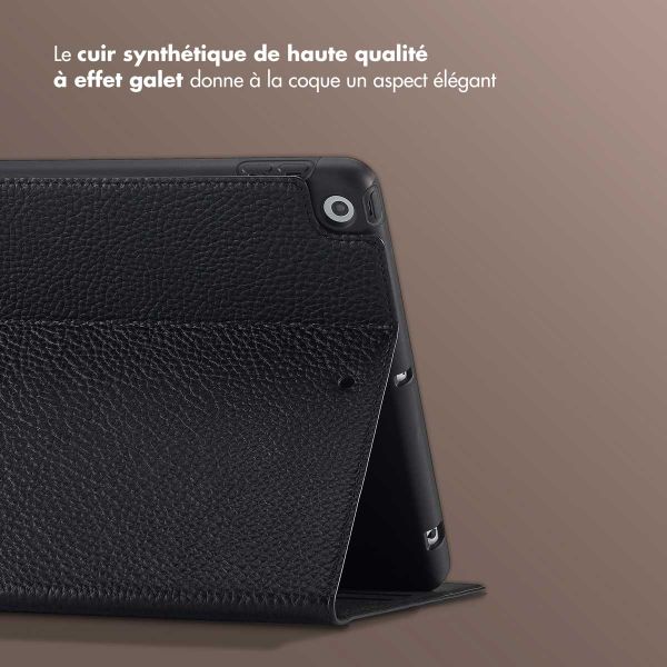 Selencia Coque tablette Riva Apple iPad 9 (2021) 10.2 pouces / iPad 8 (2020) 10.2 pouces / iPad 7 (2019) 10.2 pouces - Noir