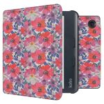 imoshion Design Slim Hard Sleepcover avec support Kobo Libra Colour - Flower Watercolor