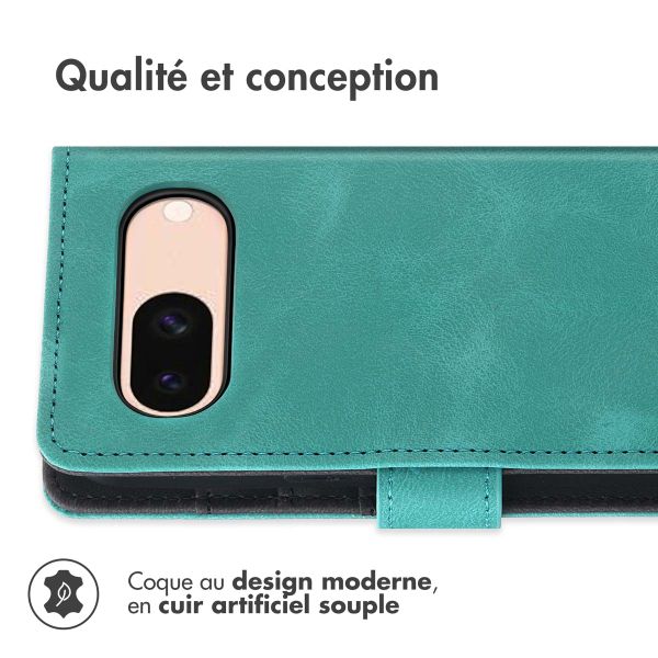 imoshion Etui de téléphone portefeuille avec cordon Google Pixel 8a - Turquoise