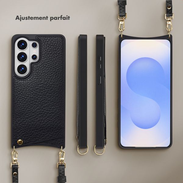 Selencia Coque de télephone Nova avec cordon et porte-cartes Samsung Galaxy S26 Ultra - Noir