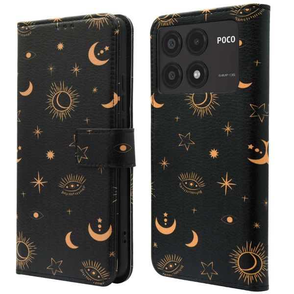 imoshion Étui de téléphone portefeuille Design Xiaomi Poco X6 Pro - Sky Black